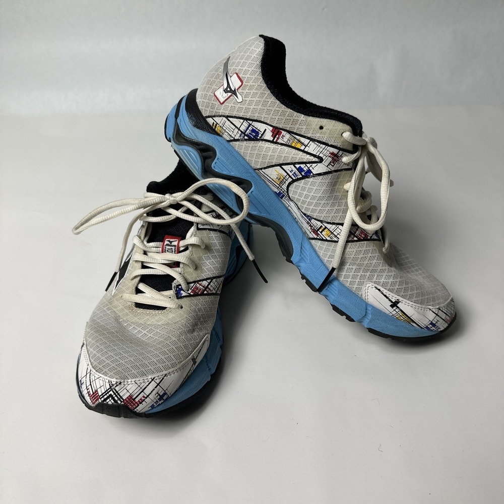 Mizuno Wave Inspire 10 Womens 11.5 Running Shoes White Mesh J1GD144409